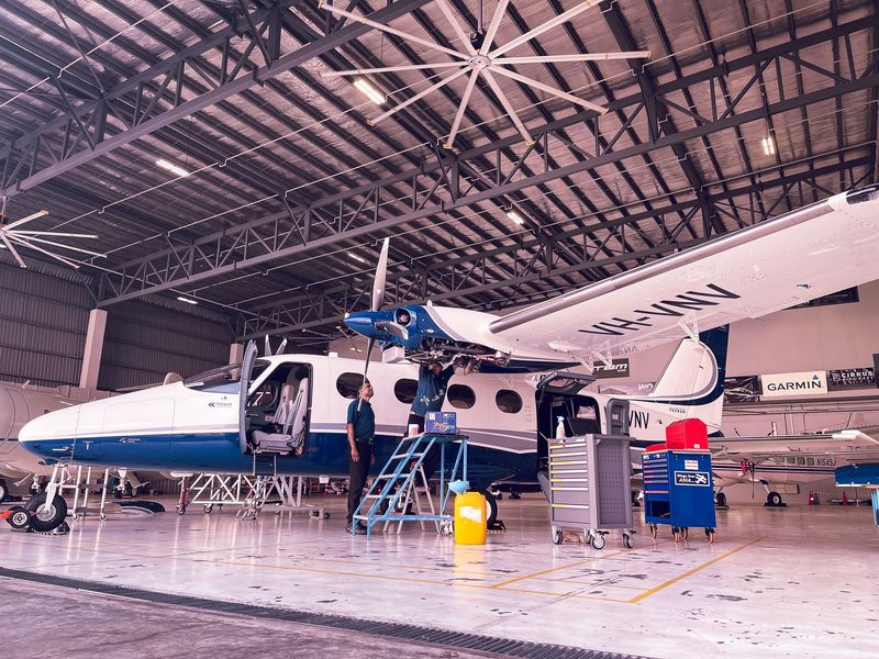 WOA host transit & line servicing of Tecnam's New 11 seat P2012